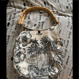 Roxy hand bag with bamboo handles